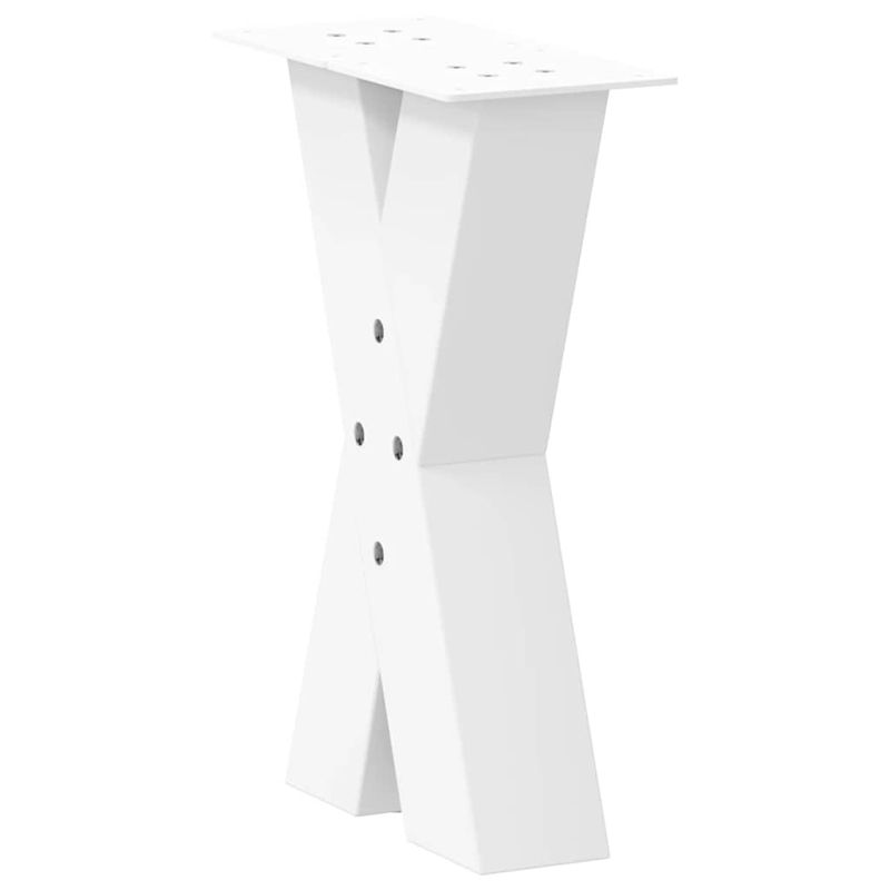 Casa si Gradina - Mobilier - Feronerie si accesorii mobila - Picioare masuta cafea in forma X, 2 buc alb 28x(42-43) cm otel, mărime 28x(42-43) cm (80 mm) - Infinity.ro