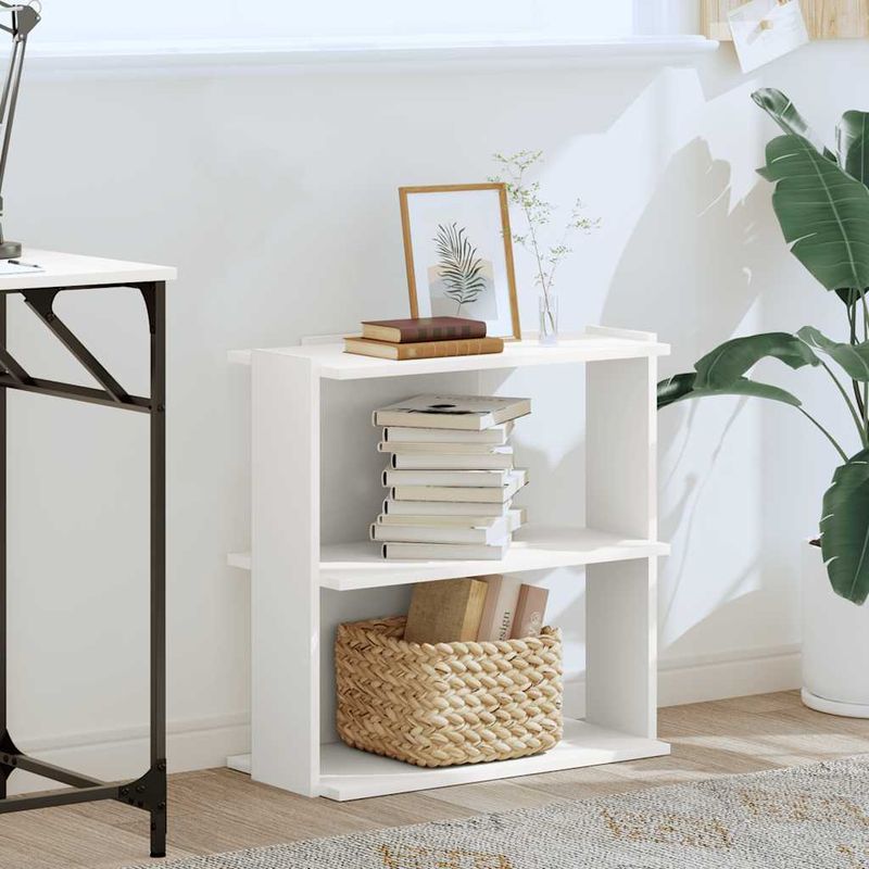 Casa si Gradina - Mobilier - Biblioteci si rafturi - Biblioteci - Biblioteca cu 3 niveluri, alb 60x30x60 cm lemn prelucrat - Infinity.ro
