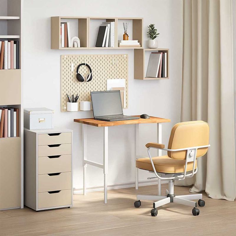 Casa si Gradina - Constructii - Lemn constructii - Placi lemn - Blat de birou maro deschis lemn masiv de stejar dreptunghiular, mărime 80x60x2.5 cm - Infinity.ro