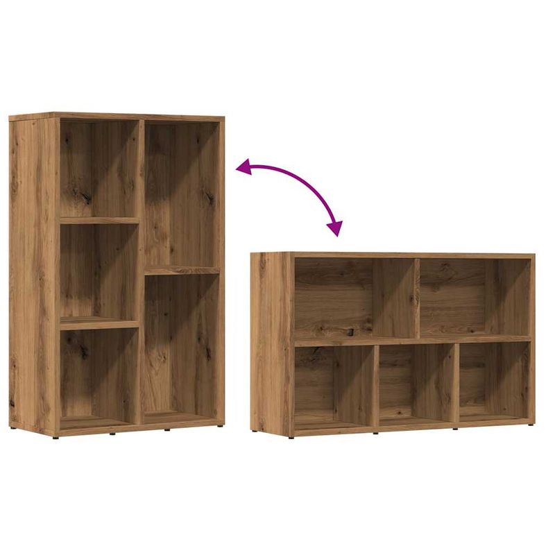 Casa si Gradina - Mobilier - Biblioteci si rafturi - Biblioteci - Biblioteca, stejar artizanal, 45x25x80 cm, lemn prelucrat - Infinity.ro