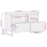 Casa si Gradina - Mobilier - Comode si corpuri - Comode - Comoda TV, negru, 70x33x46 cm, lemn masiv de mango - Infinity.ro