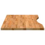 Casa si Gradina - Constructii - Lemn constructii - Placi lemn - Blat de birou maro deschis lemn masiv de stejar dreptunghiular, mărime 80x60x2.5 cm - Infinity.ro