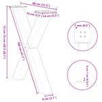 Casa si Gradina - Mobilier - Feronerie si accesorii mobila - Picioare pentru masa in forma de X, 2 buc Antracit Otel, mărime 80x(72-73) cm (80 mm) - Infinity.ro