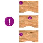 Casa si Gradina - Constructii - Lemn constructii - Placi lemn - Blat de birou maro deschis lemn masiv de stejar dreptunghiular, mărime 80x60x2.5 cm - Infinity.ro