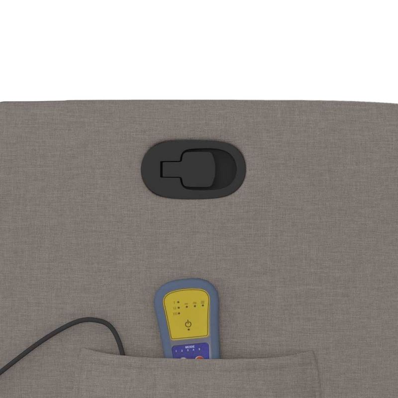 Ingrijire personala si Cosmetice - Sanatate si wellness - Articole wellness - Fotolii de masaj - Fotoliu rabatabil de masaj cu ridicare, gri taupe, textil - Infinity.ro