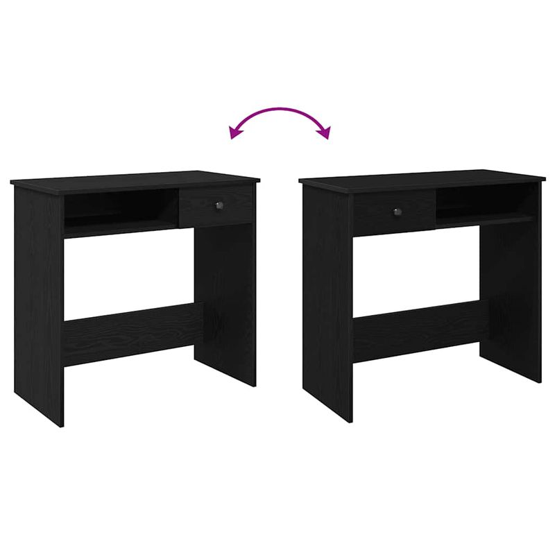 Casa si Gradina - Mobilier - Mese si birouri - Birouri - Birou, negru, 80 x 40 x 75 cm, PAL - Infinity.ro