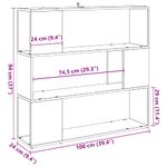 Casa si Gradina - Mobilier - Biblioteci si rafturi - Biblioteci - Dulap cu carti/Separator de camera Lemn vechi 100x24x94 cm - Infinity.ro