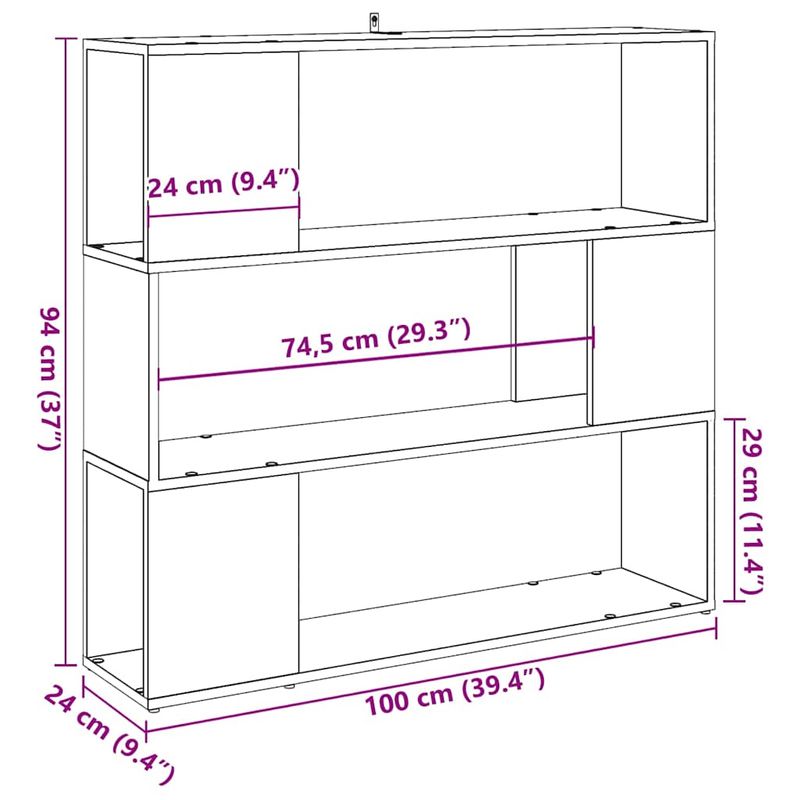 Casa si Gradina - Mobilier - Biblioteci si rafturi - Biblioteci - Dulap cu carti/Separator de camera Lemn vechi 100x24x94 cm - Infinity.ro