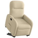 Casa si Gradina - Mobilier - Scaune si fotolii - Fotolii - Fotoliu rabatabil cu ridicare pe verticala, crem, textil - Infinity.ro