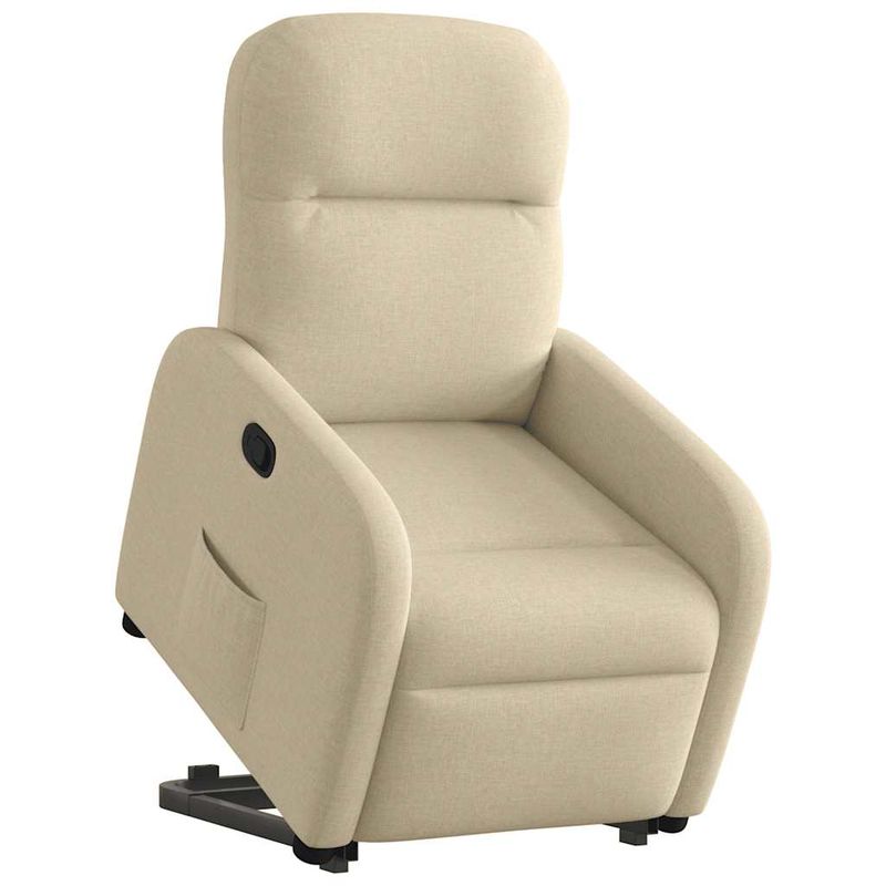 Casa si Gradina - Mobilier - Scaune si fotolii - Fotolii - Fotoliu rabatabil cu ridicare pe verticala, crem, textil - Infinity.ro