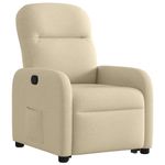 Casa si Gradina - Mobilier - Scaune si fotolii - Fotolii - Fotoliu rabatabil cu ridicare pe verticala, crem, textil - Infinity.ro