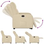 Casa si Gradina - Mobilier - Scaune si fotolii - Fotolii - Fotoliu rabatabil cu ridicare pe verticala, crem, textil - Infinity.ro
