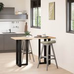 Casa si Gradina - Mobilier - Feronerie si accesorii mobila - Picioare pentru masa de bar in forma de T, 2 buc Negru Otel, mărime 50x35x(90-91) cm - Infinity.ro