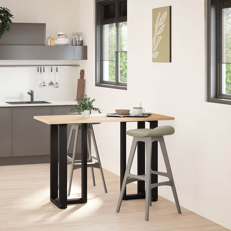 Casa si Gradina - Mobilier - Feronerie si accesorii mobila - Picioare pentru masa de bar in forma de T, 2 buc Negru Otel, mărime 50x35x(90-91) cm - Infinity.ro