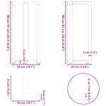 Casa si Gradina - Mobilier - Feronerie si accesorii mobila - Picioare pentru masa de bar in forma de T, 2 buc Negru Otel, mărime 50x35x(90-91) cm - Infinity.ro