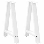 Casa si Gradina - Mobilier - Feronerie si accesorii mobila - Picioare masuta cafea in forma A 2 buc alb 50x(72-73) cm otel - Infinity.ro