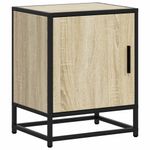 Casa si Gradina - Mobilier - Comode si corpuri - Noptiere - Noptiera din stejar Sonoma 40x31x50 cm lemn prelucrat si metal - Infinity.ro