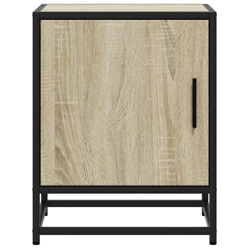 Casa si Gradina - Mobilier - Comode si corpuri - Noptiere - Noptiera din stejar Sonoma 40x31x50 cm lemn prelucrat si metal - Infinity.ro