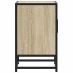 Casa si Gradina - Mobilier - Comode si corpuri - Noptiere - Noptiera din stejar Sonoma 40x31x50 cm lemn prelucrat si metal - Infinity.ro