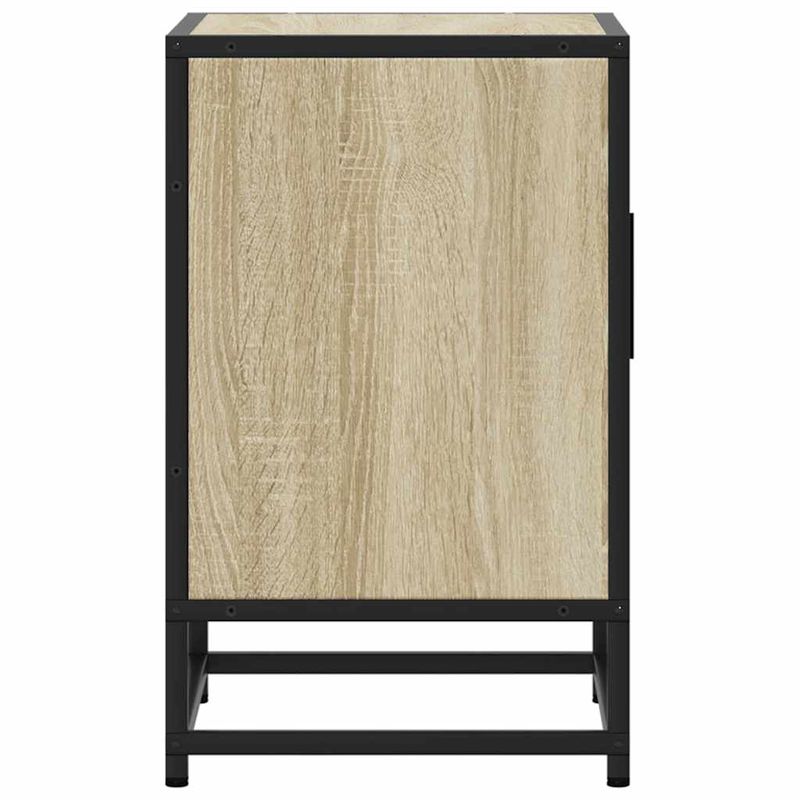 Casa si Gradina - Mobilier - Comode si corpuri - Noptiere - Noptiera din stejar Sonoma 40x31x50 cm lemn prelucrat si metal - Infinity.ro