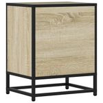 Casa si Gradina - Mobilier - Comode si corpuri - Noptiere - Noptiera din stejar Sonoma 40x31x50 cm lemn prelucrat si metal - Infinity.ro