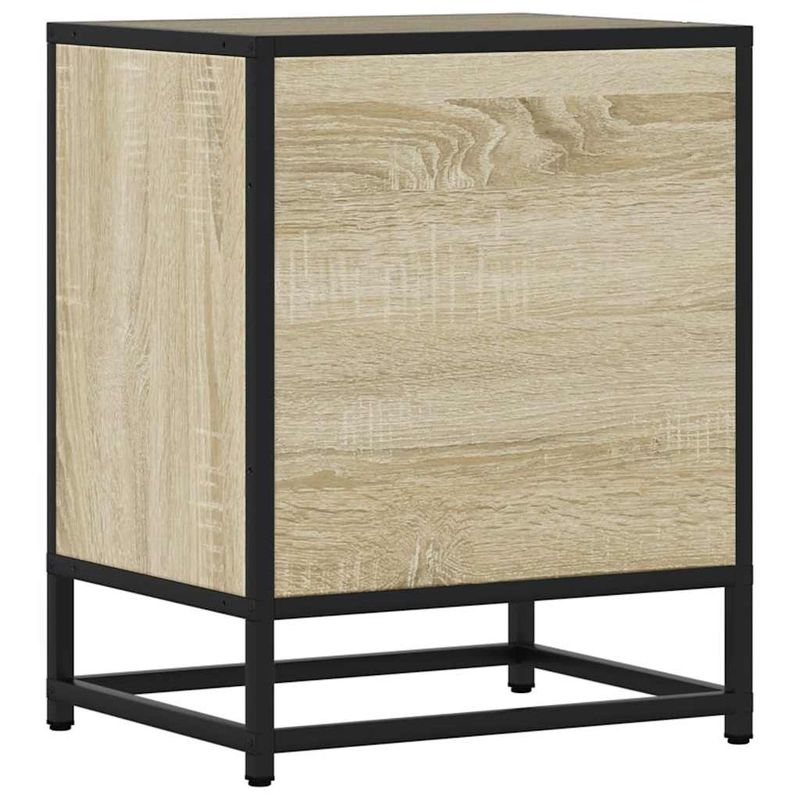 Casa si Gradina - Mobilier - Comode si corpuri - Noptiere - Noptiera din stejar Sonoma 40x31x50 cm lemn prelucrat si metal - Infinity.ro