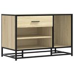 Casa si Gradina - Mobilier - Organizare si depozitare - Bancute - Banca pentru incaltaminte Stejar Sonoma, Lemn prelucrat si metal - Infinity.ro