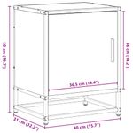 Casa si Gradina - Mobilier - Comode si corpuri - Noptiere - Noptiera din stejar Sonoma 40x31x50 cm lemn prelucrat si metal - Infinity.ro