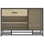 Casa si Gradina - Mobilier - Organizare si depozitare - Bancute - Banca pentru incaltaminte Stejar Sonoma, Lemn prelucrat si metal - Infinity.ro