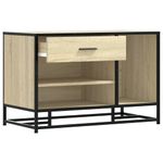 Casa si Gradina - Mobilier - Organizare si depozitare - Bancute - Banca pentru incaltaminte Stejar Sonoma, Lemn prelucrat si metal - Infinity.ro