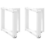 Casa si Gradina - Mobilier - Feronerie si accesorii mobila - Picioare masuta de cafea in forma de T, 2 buc alb otel, mărime 50x25x(42-43) cm - Infinity.ro
