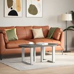 Casa si Gradina - Mobilier - Feronerie si accesorii mobila - Picioare masuta de cafea in forma de T, 2 buc alb otel, mărime 50x25x(42-43) cm - Infinity.ro
