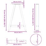 Casa si Gradina - Mobilier - Feronerie si accesorii mobila - Picioare masuta cafea in forma A 2 buc alb 50x(72-73) cm otel - Infinity.ro