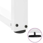 Casa si Gradina - Mobilier - Feronerie si accesorii mobila - Picioare masuta de cafea in forma de T, 2 buc alb otel, mărime 50x25x(42-43) cm - Infinity.ro