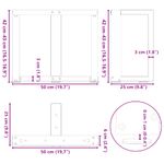 Casa si Gradina - Mobilier - Feronerie si accesorii mobila - Picioare masuta de cafea in forma de T, 2 buc alb otel, mărime 50x25x(42-43) cm - Infinity.ro