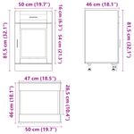 Casa si Gradina - Mobilier - Comode si corpuri - Corpuri bucatarie - Dulap de baza de bucatarie „Porto” Lemn prelucrat Sonoma gri, model 1x dulap inferior (1 ușă 1 sertar), mărime 50x46x81.5 cm - Infinity.ro