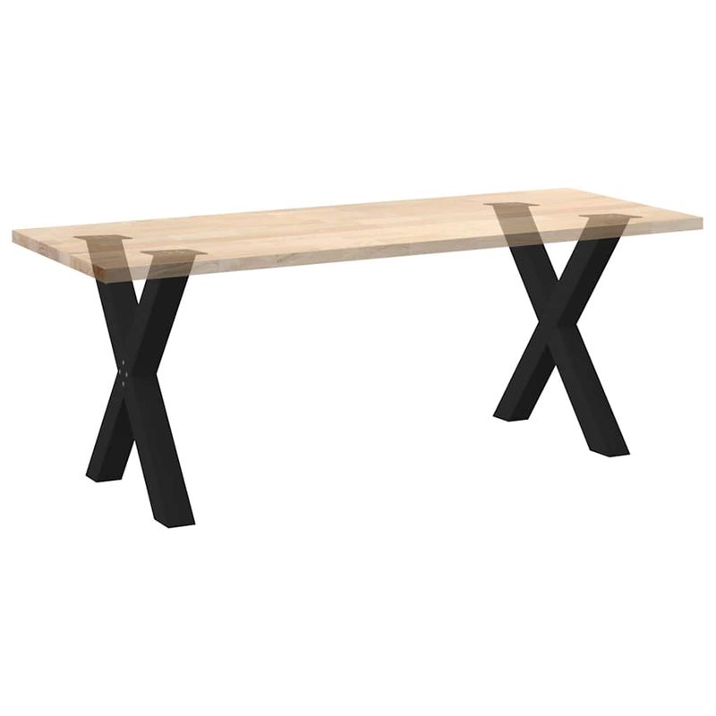 Casa si Gradina - Mobilier - Feronerie si accesorii mobila - Picioare pentru masa in forma de X, 2 buc Negru Otel, mărime 80x(72-73) cm (80 mm) - Infinity.ro