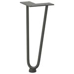 Casa si Gradina - Mobilier - Feronerie si accesorii mobila - Picioare de masa in ac de par 4 buc Antracit 30 cm Otel masiv, model 2 rods - Infinity.ro