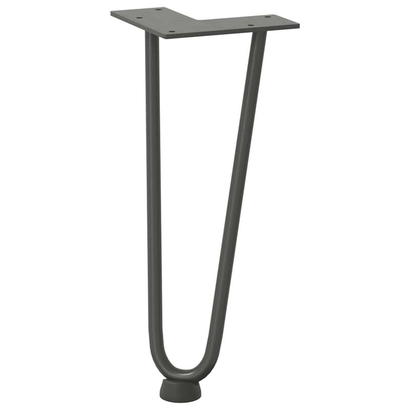 Casa si Gradina - Mobilier - Feronerie si accesorii mobila - Picioare de masa in ac de par 4 buc Antracit 30 cm Otel masiv, model 2 rods - Infinity.ro