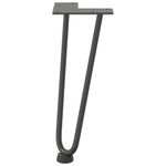 Casa si Gradina - Mobilier - Feronerie si accesorii mobila - Picioare de masa in ac de par 4 buc Antracit 30 cm Otel masiv, model 2 rods - Infinity.ro