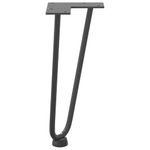 Casa si Gradina - Mobilier - Feronerie si accesorii mobila - Picioare de masa in ac de par 4 buc Antracit 30 cm Otel masiv, model 2 rods - Infinity.ro