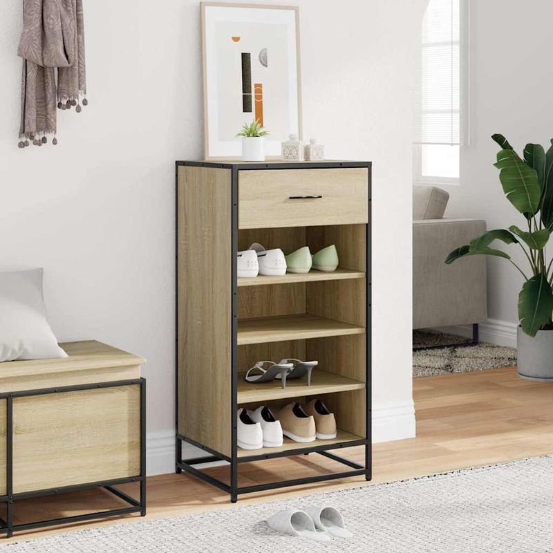 Casa si Gradina - Mobilier - Organizare si depozitare - Organizator incaltaminte - Suport pantofi Stejar Sonoma 48x38x97,5 cm Lemn prelucrat - Infinity.ro