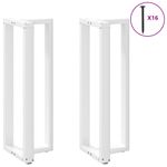 Casa si Gradina - Mobilier - Feronerie si accesorii mobila - Picioare pentru masa de bar in forma de T, 2 buc alb otel, mărime 40x35x(110-111) cm - Infinity.ro