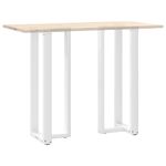 Casa si Gradina - Mobilier - Feronerie si accesorii mobila - Picioare pentru masa de bar in forma de T, 2 buc alb otel, mărime 40x35x(110-111) cm - Infinity.ro