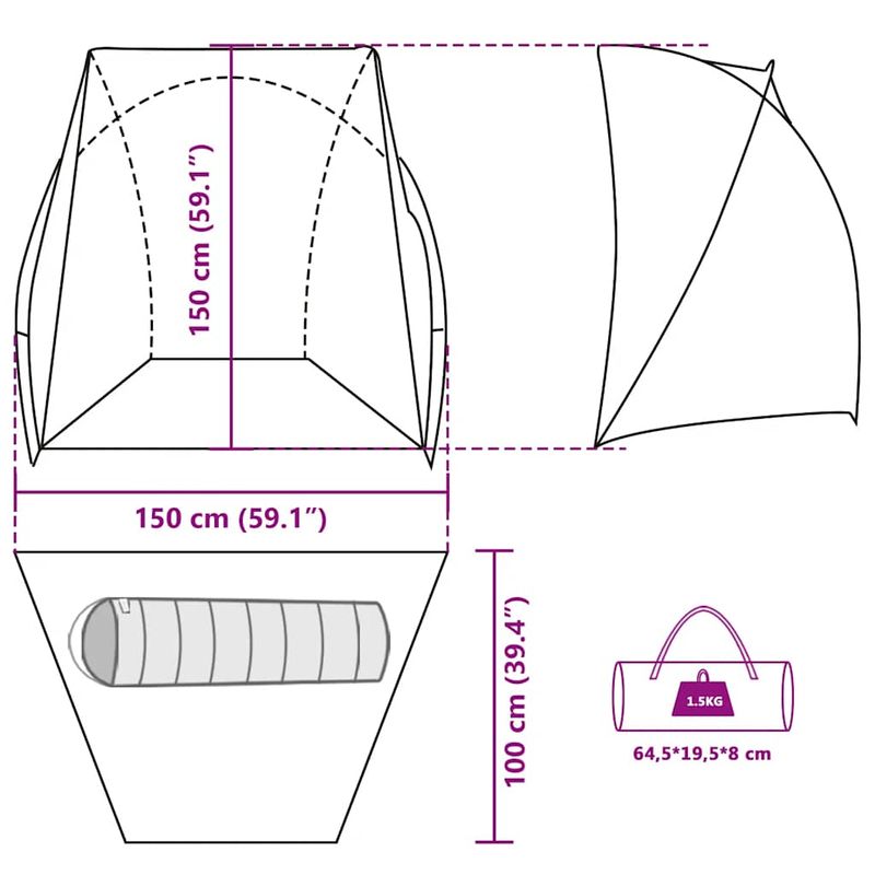 Sport si Outdoor - Camping - Corturi camping - Cort de pescuit maro rezistent la apa - Infinity.ro