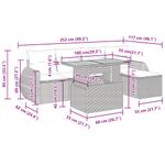 Casa si Gradina - Gradina si terasa - Mobilier exterior - Seturi mobila gradina - Set mobilier de gradina cu perne, 6 piese, negru, poliratan - Infinity.ro