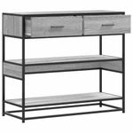 Casa si Gradina - Mobilier - Comode si corpuri - Console - Masuta consola, gri sonoma, 90x35x80 cm, lemn prelucrat - Infinity.ro