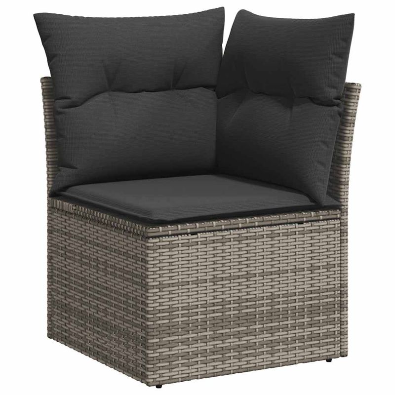 Casa si Gradina - Gradina si terasa - Mobilier exterior - Seturi mobila gradina - Set canapele gradina cu perne 7 piese gri poliratan/lemn acacia - Infinity.ro