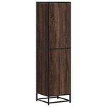 Casa si Gradina - Mobilier - Comode si corpuri - Comode - Dulapuru stejar maro 35,5x35x139 cm lemn si metal prelucrat - Infinity.ro