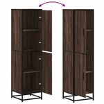 Casa si Gradina - Mobilier - Comode si corpuri - Comode - Dulapuru stejar maro 35,5x35x139 cm lemn si metal prelucrat - Infinity.ro